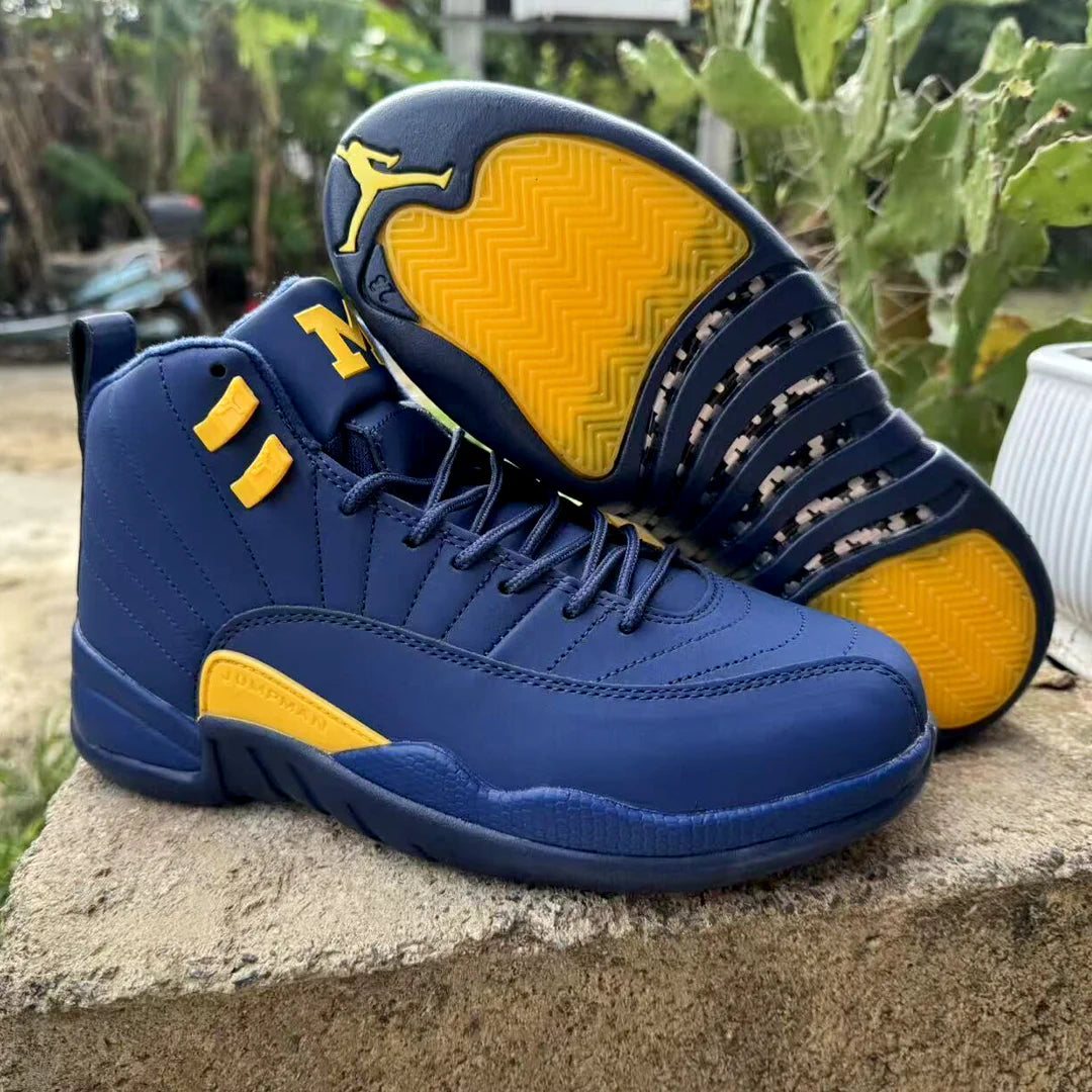 AJ 12 Retro Michigan Shoes Sneakers - nk0000633 image 3