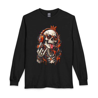 Neon Skull DJ Long Sleeve T-Shirt image 0