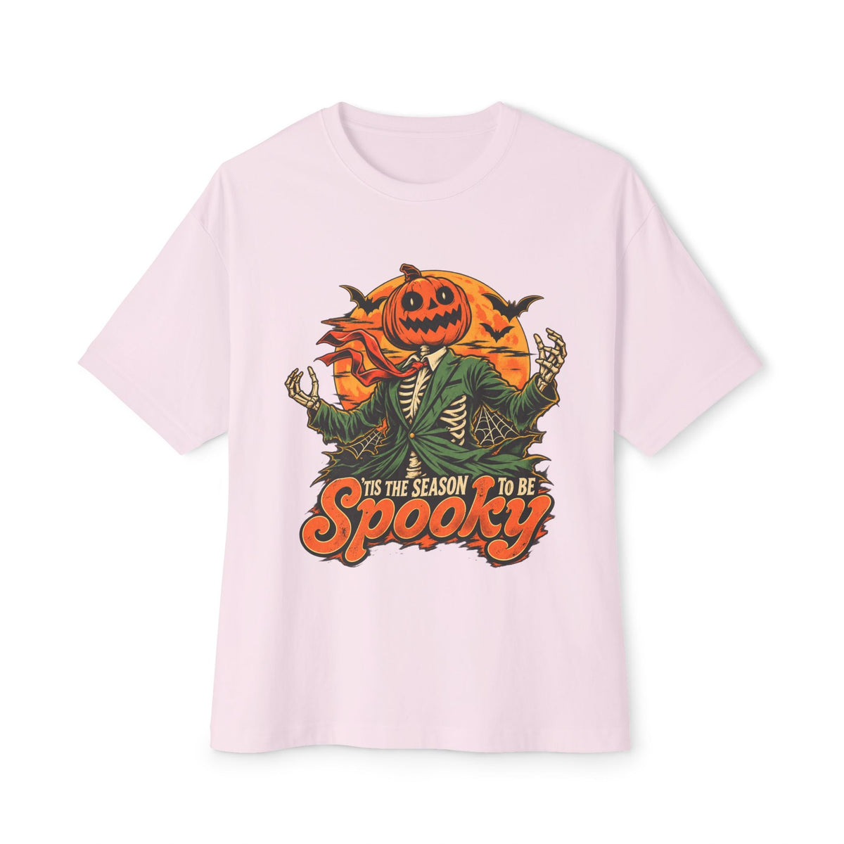 Spooky Season Unisex Oversized Boxy Tee - Soft Pink, S image