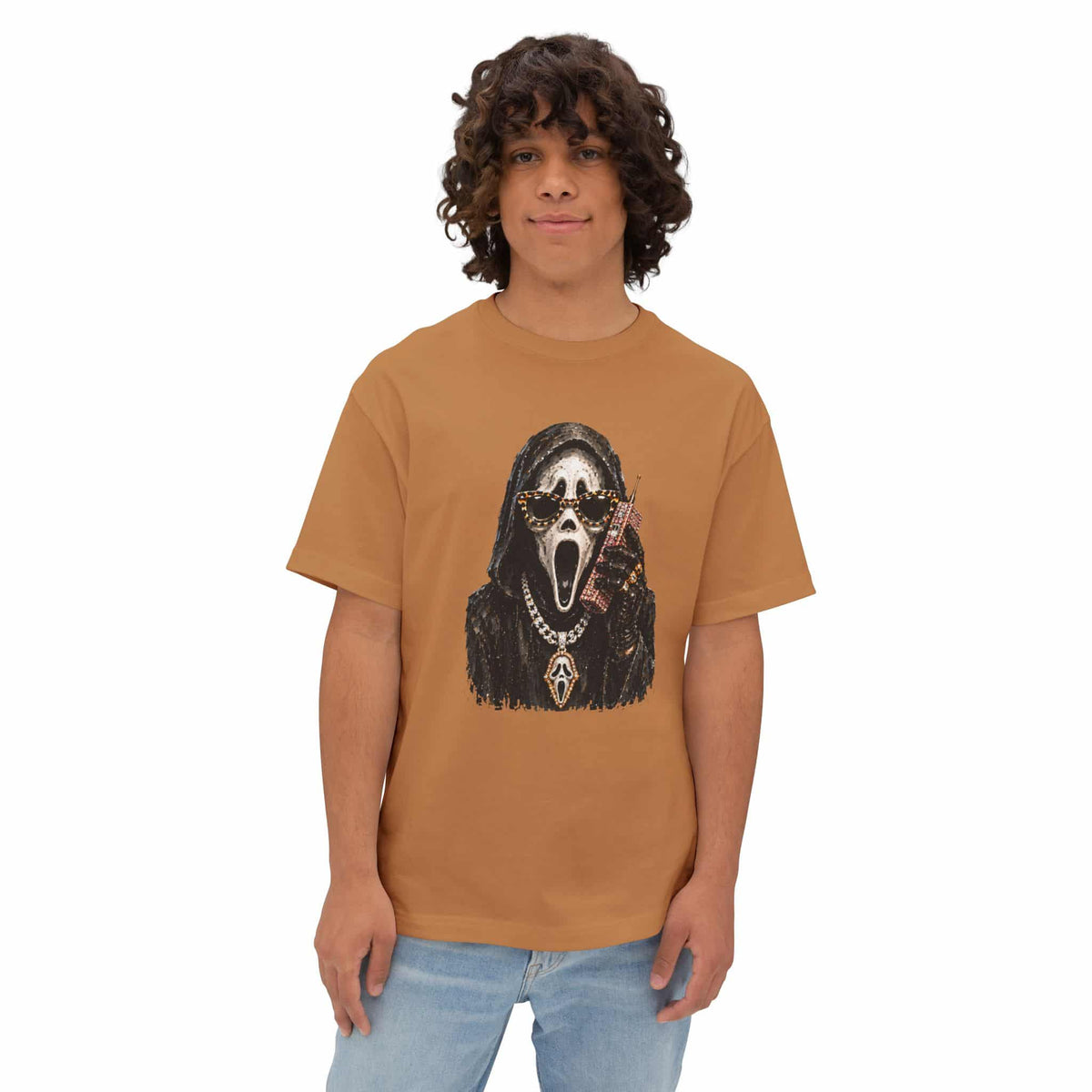 Halloween Ghostface Unisex Oversized Boxy Tee image 14