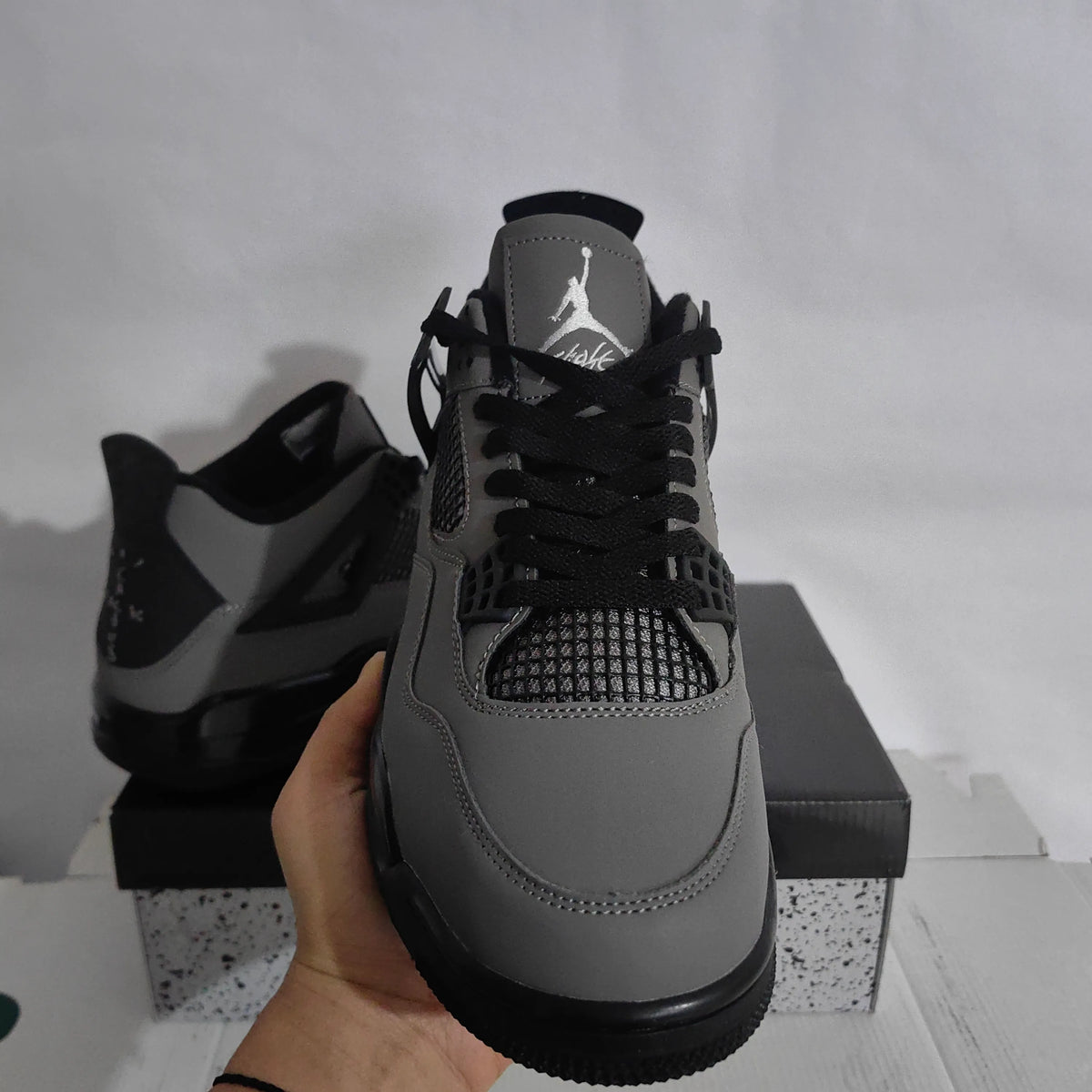AJ 4 x Travis Scott Retro Dark Grey Black Shoes Sneakers - nk0005039 image 6
