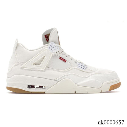 AJ 4 Retro Levi's White (Levi's Tag) Shoes Sneakers - nk0000657 image 0