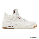 AJ 4 Retro Levi's White (Levi's Tag) Shoes Sneakers - nk0000657 image 0