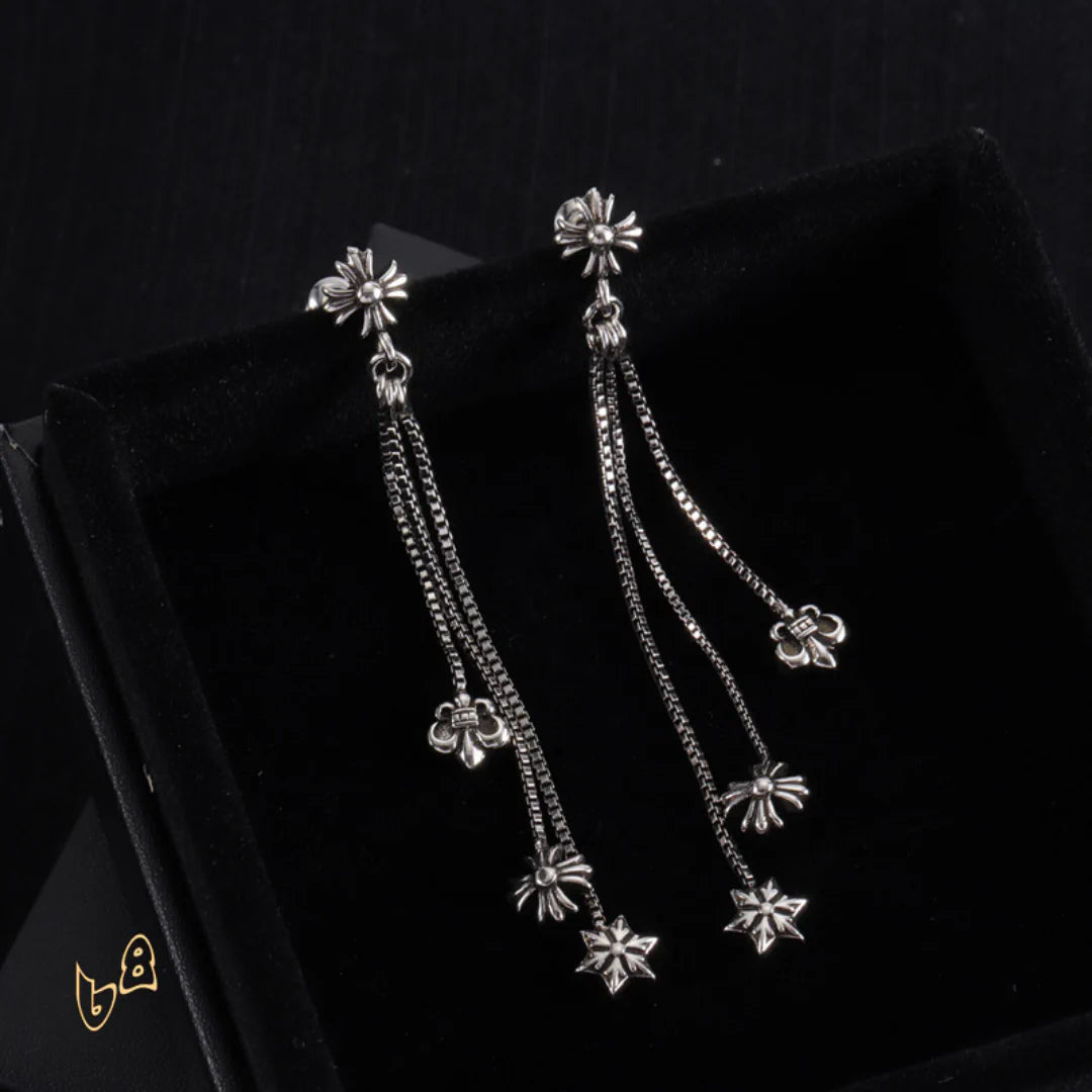 CH Triple Charm Drop Earrings - CH0157 image 1