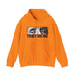 Graphic Print Hooded Sweatshirt - POD0039 - XL, Safety Orange image