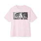 Graphic Print Unisex Oversized Boxy Tee - POD0039 - Soft Pink, XS image