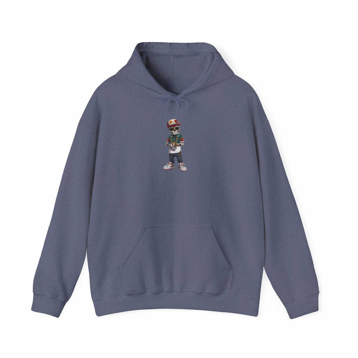 Skull Luxury Hooded Sweatshirt - 3XL, Heather Navy image