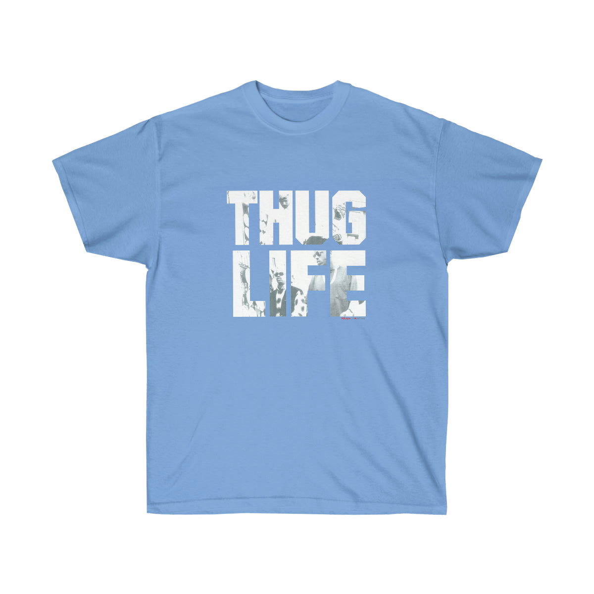 2Pac Thug Life Air Black Men T-Shirt - Carolina Blue, L image