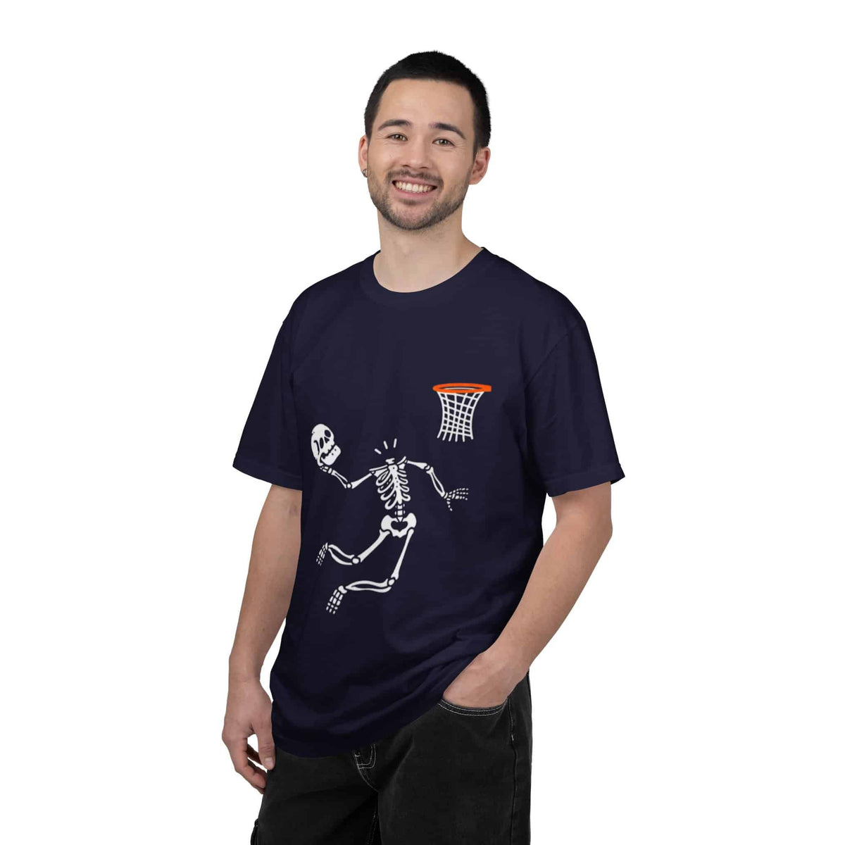 Halloween Basketball Skeleton Unisex Garment-Dyed T-shirt image 116