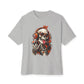 Neon Skull DJ Unisex Oversized Boxy Tee - Athletic Heather, M image