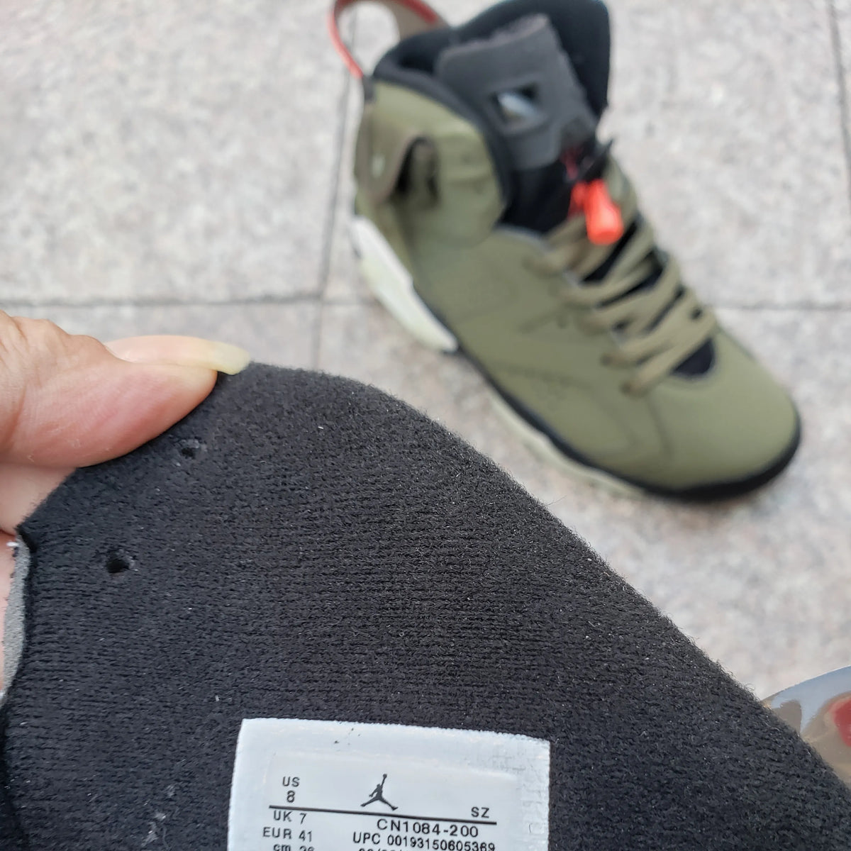 Travis Scott x AJ 6 Olive Shoes Sneakers – nk0000015 image 9