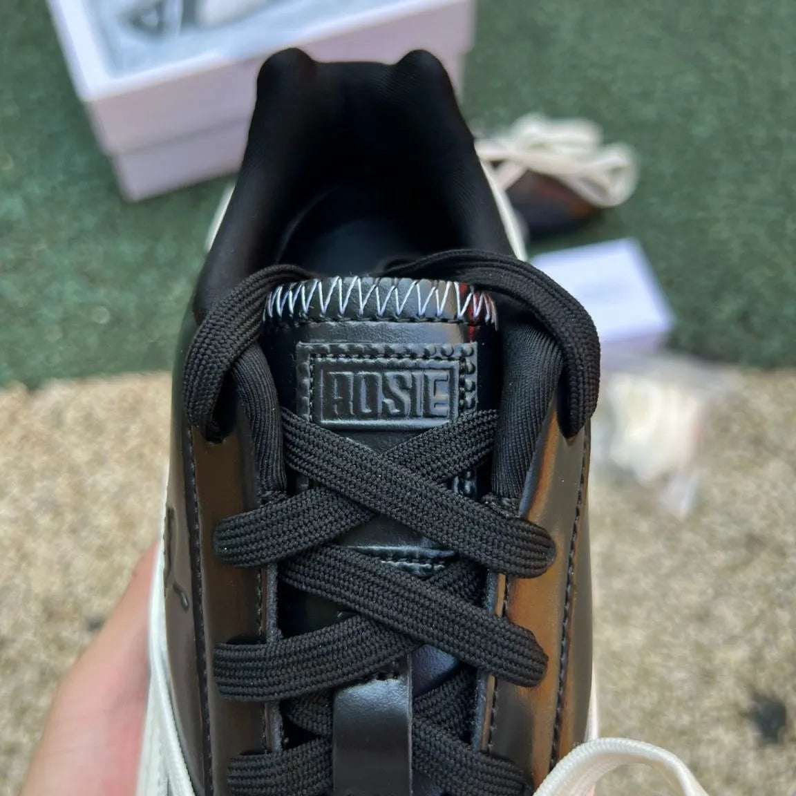 Rosé x PM Speedcat Premium Leather Black Shoes Sneakers - pm0000015 image 8