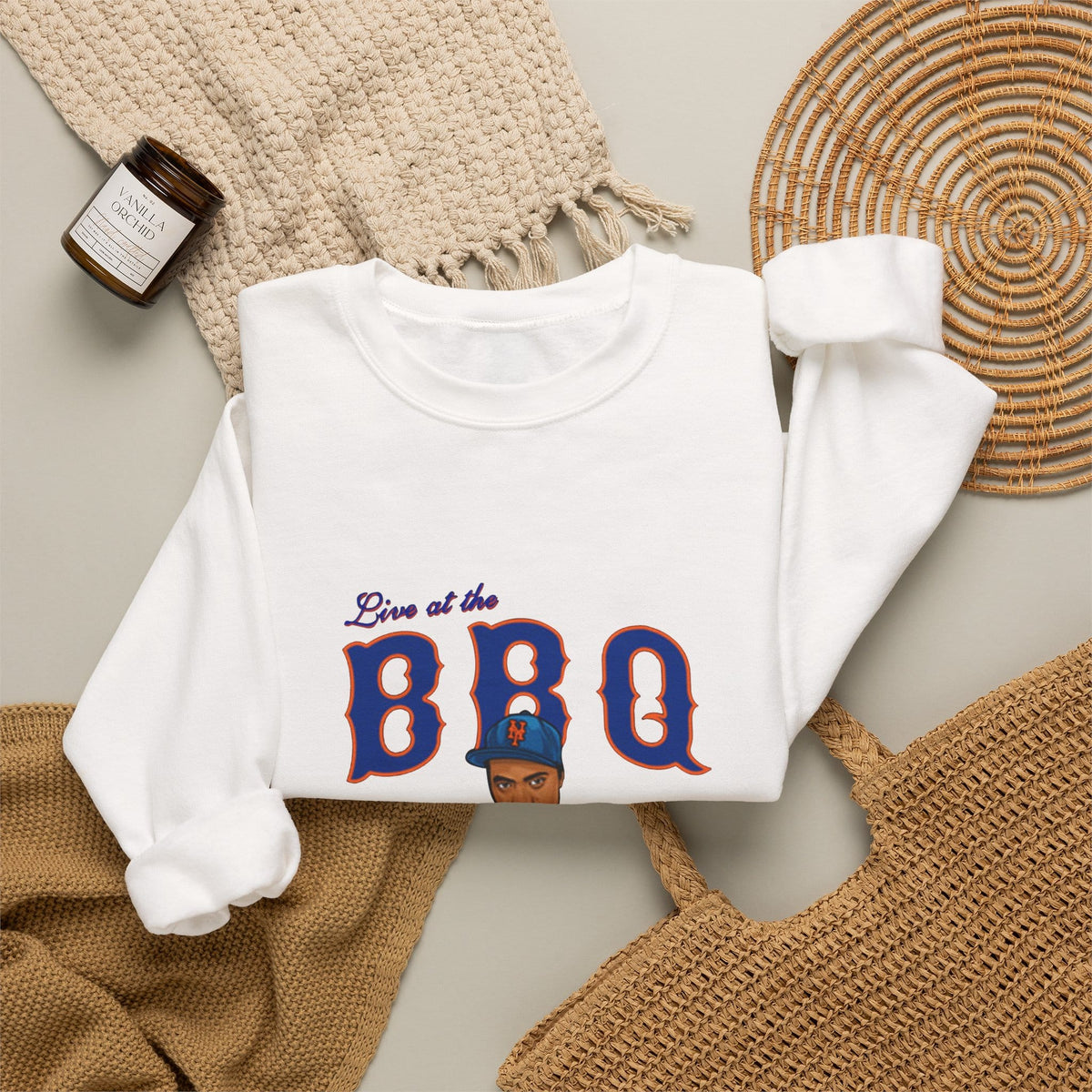 Rap Nas Live At The BBQ Crewneck Sweatshirt image 3