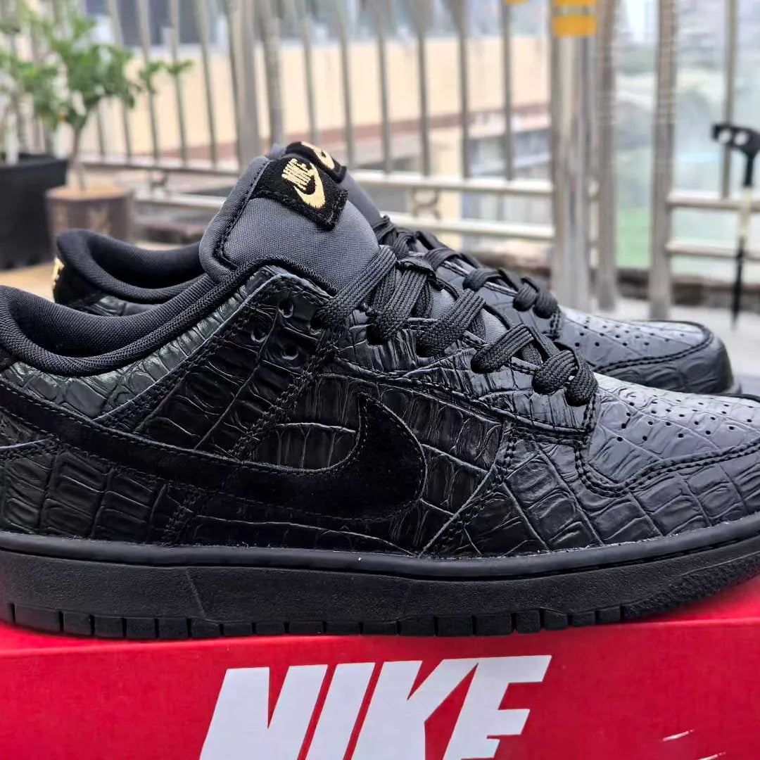 Dunk Low Black Croc Skin Shoes Sneakers - nk0004665 image 4