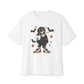 Boy Skeleton Halloween Unisex Oversized Boxy Tee image 30