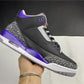 AJ 3 Retro Black Court Purple Shoes Sneakers - nk0000817 image 8