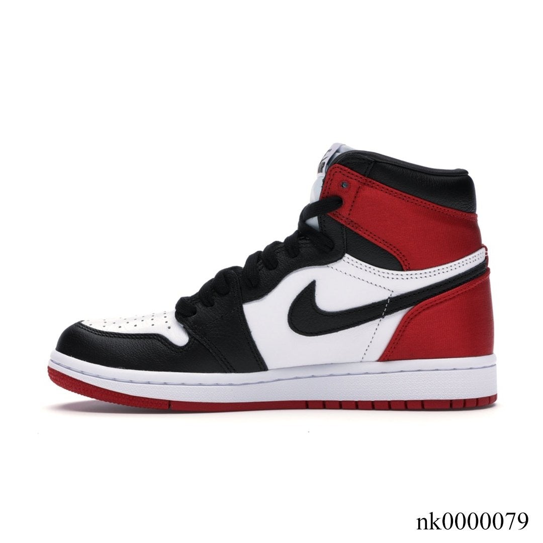 AJ 1 Retro High Satin Black Toe Shoes Sneakers - nk0000079 image 1