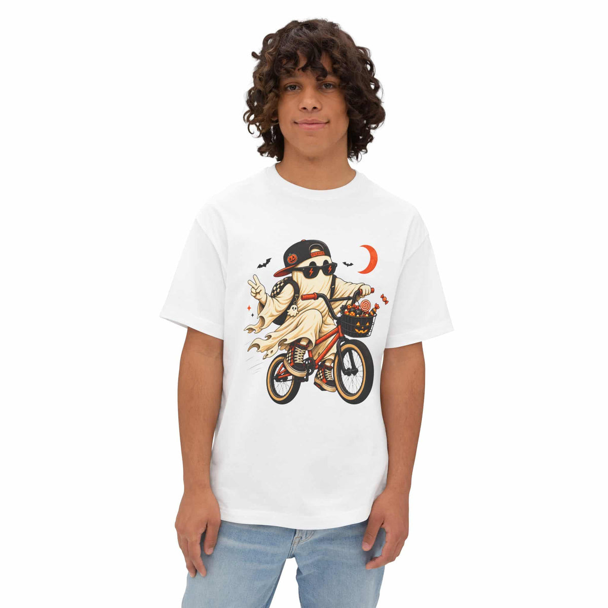 Ghost Rider BMX Unisex Oversized Boxy Tee image 45