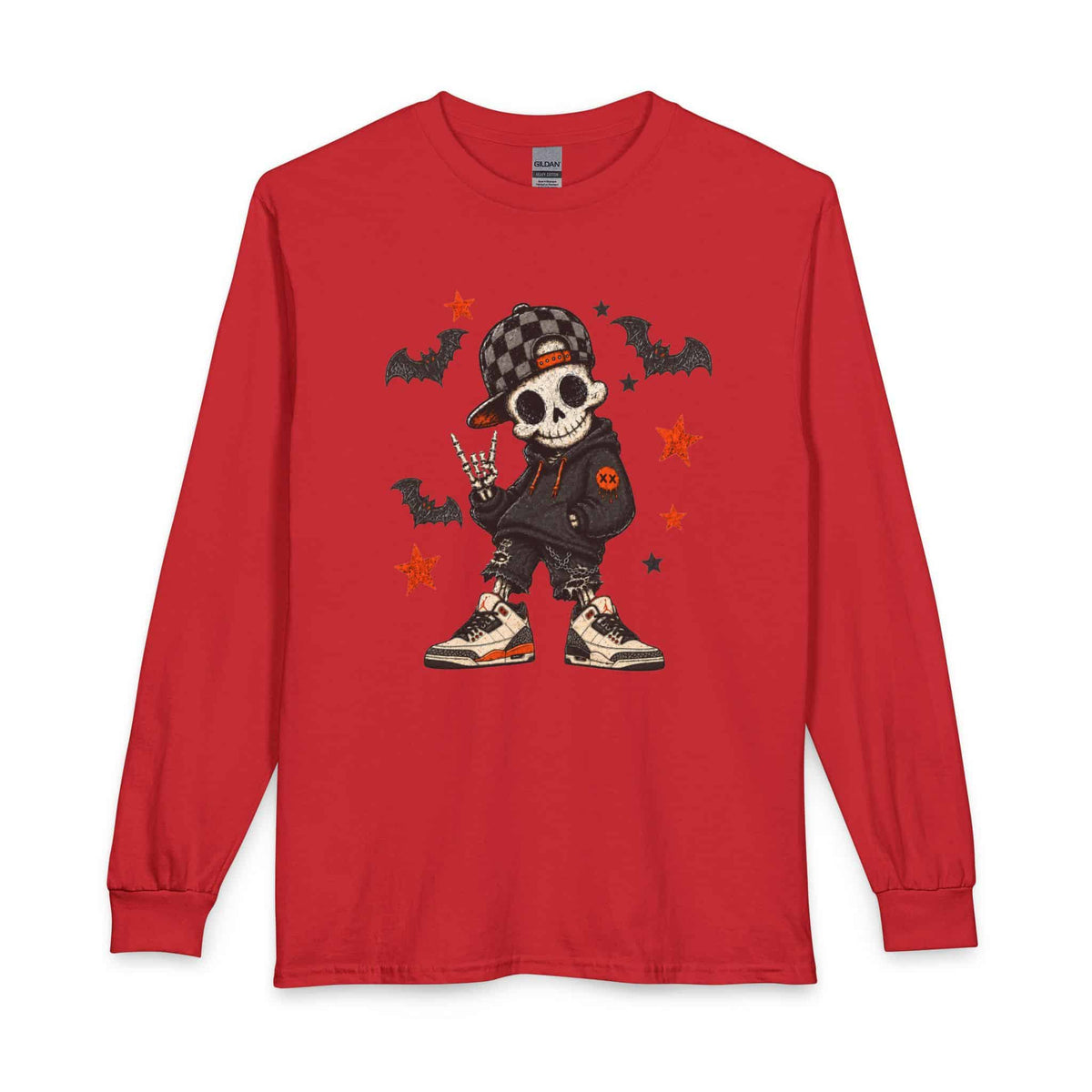 Boy Skeleton Halloween Long Sleeve T-Shirt image