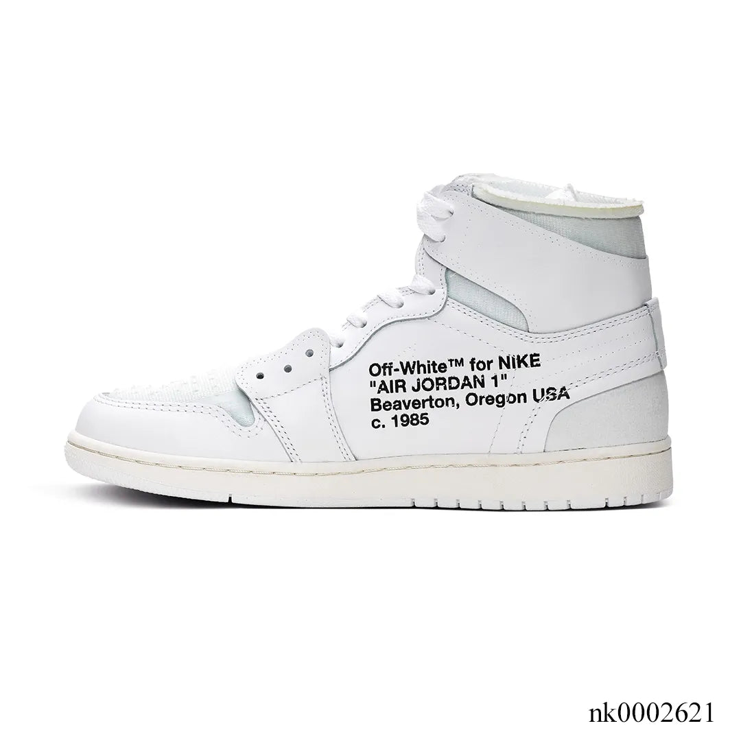 OW x AJ 1 High White Shoes Sneakers – nk0002621 image 1