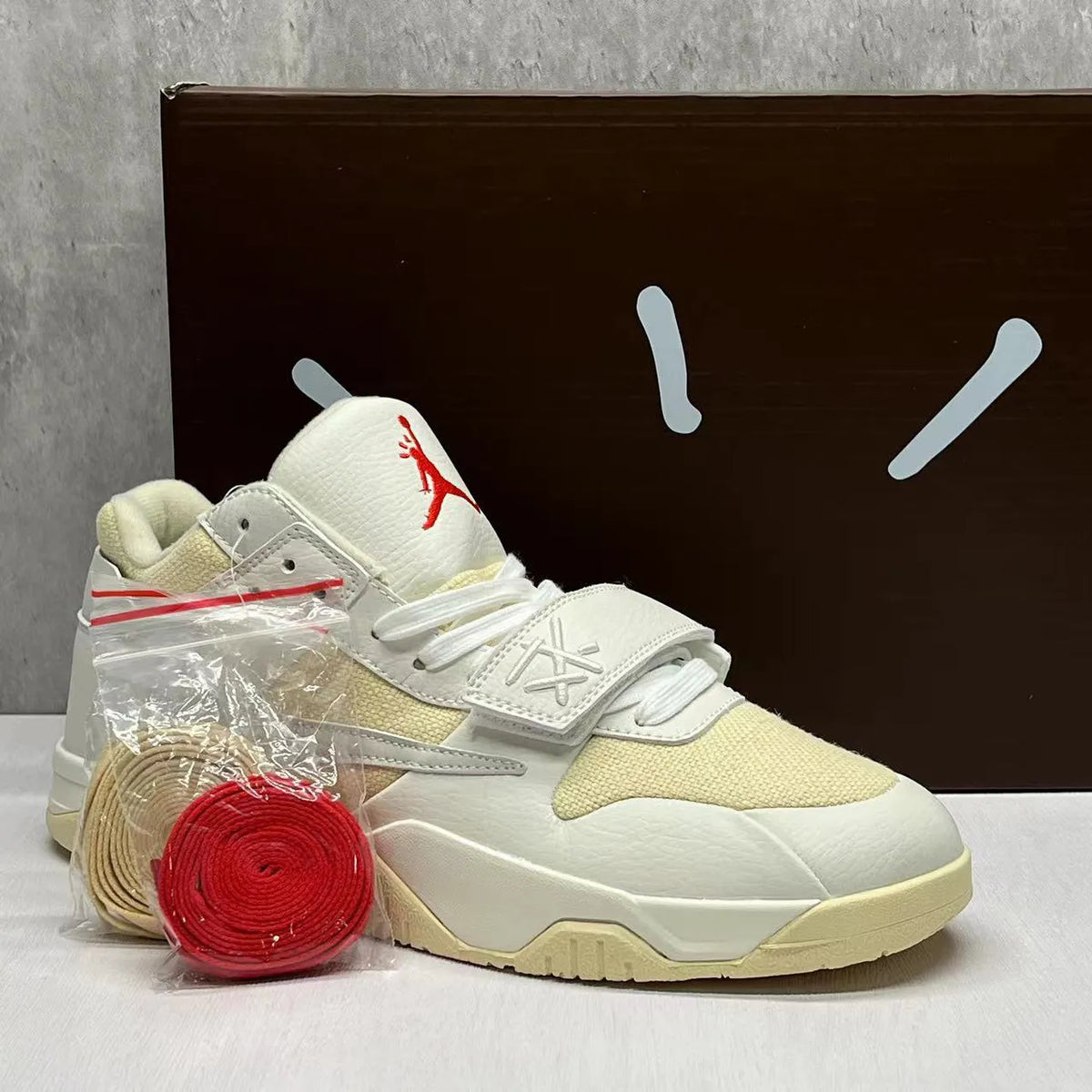 Travis Scott x AJ Jumpman Jack TR "White/Cream" Shoes Sneakers – nk0005326 image 3