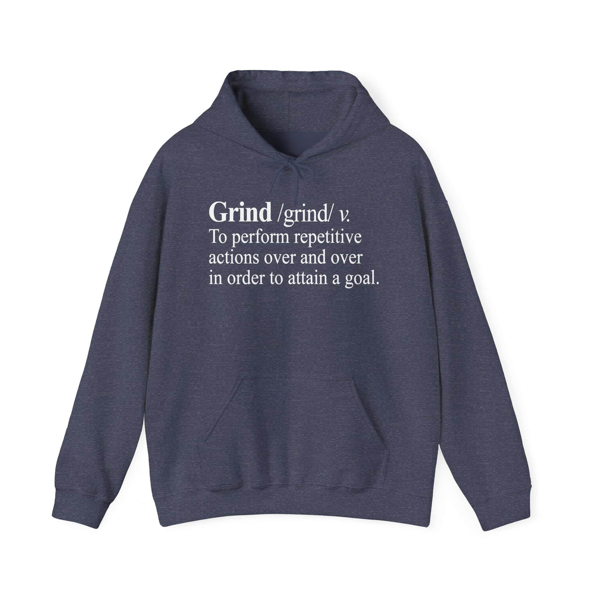 Grind Definition Unisex Heavy Blend™ Hooded Sweatshirt - S, Heather Sport Dark Navy image