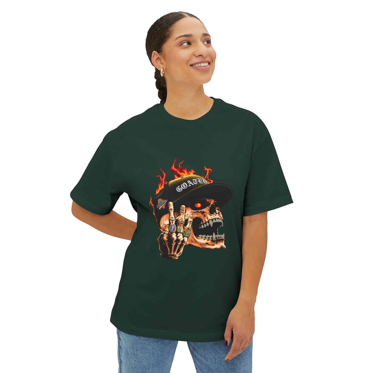 GOATED Skull Unisex Oversized Boxy Tee image 22