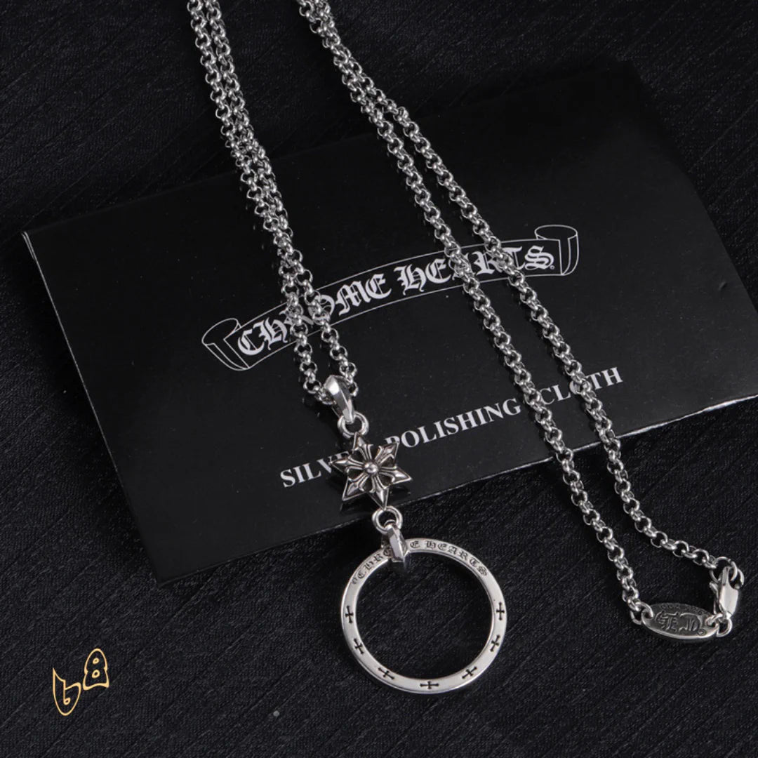CH Circle Pendant Necklace - CH0023 image 3