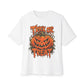 Trick or Treat Unisex Oversized Boxy Tee - White, S image