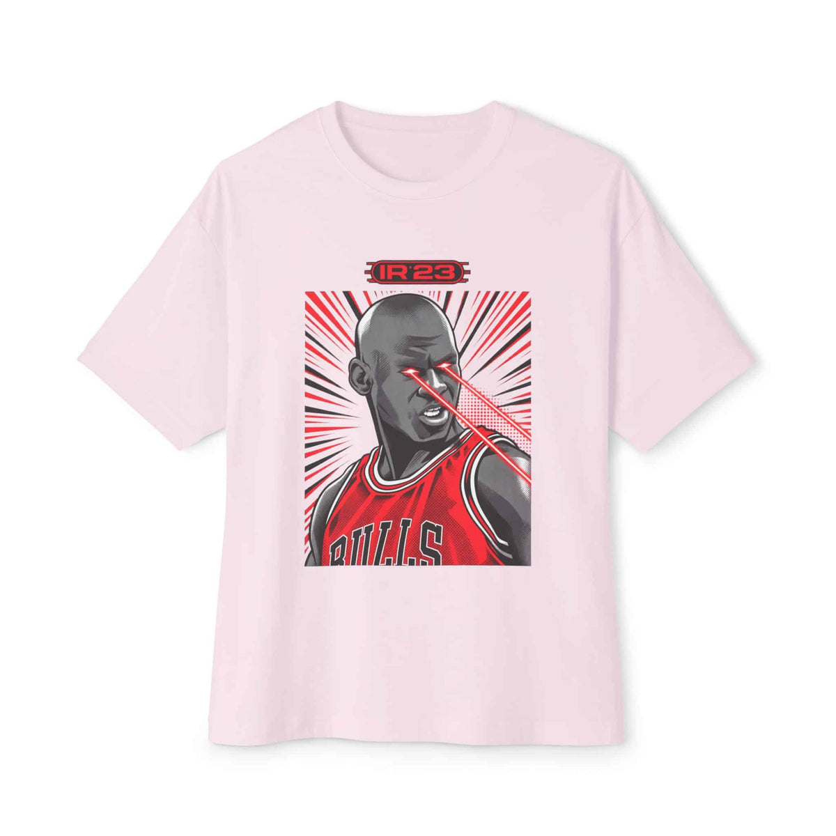 Graphic Print Unisex Oversized Boxy Tee - POD0032 - Soft Pink, 2XL image