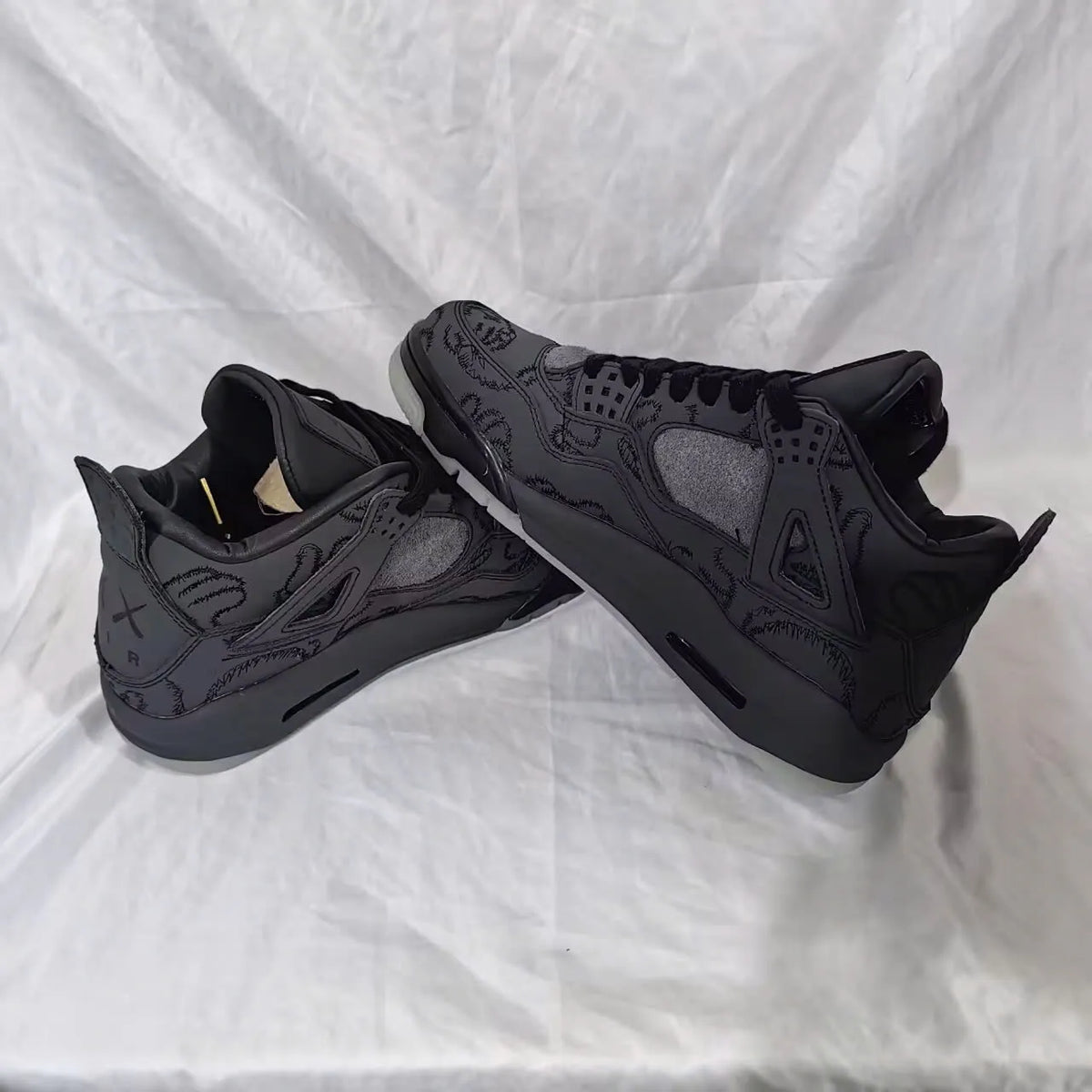 KAWS x AJ 4 Black Shoes Sneakers – nk0000025 image 5