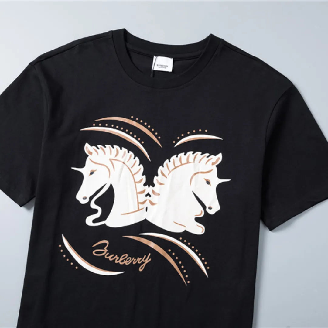 BUR Two Horses T-Shirt in Black - 388 - bbr0000388 image 3