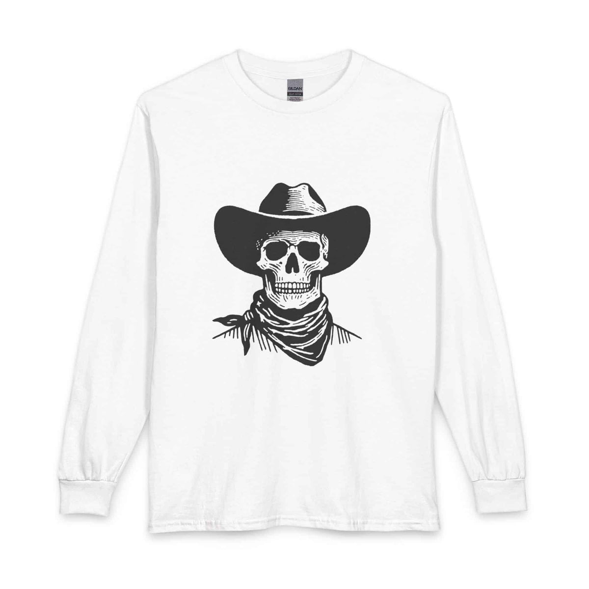Outlaw Skull Long Sleeve T-Shirt image 0