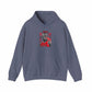Graphic Print Hooded Sweatshirt - POD0032 - 2XL, Heather Navy image