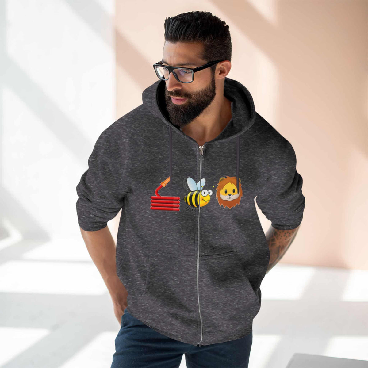 Bee Unisex Zip Hoodie image 11