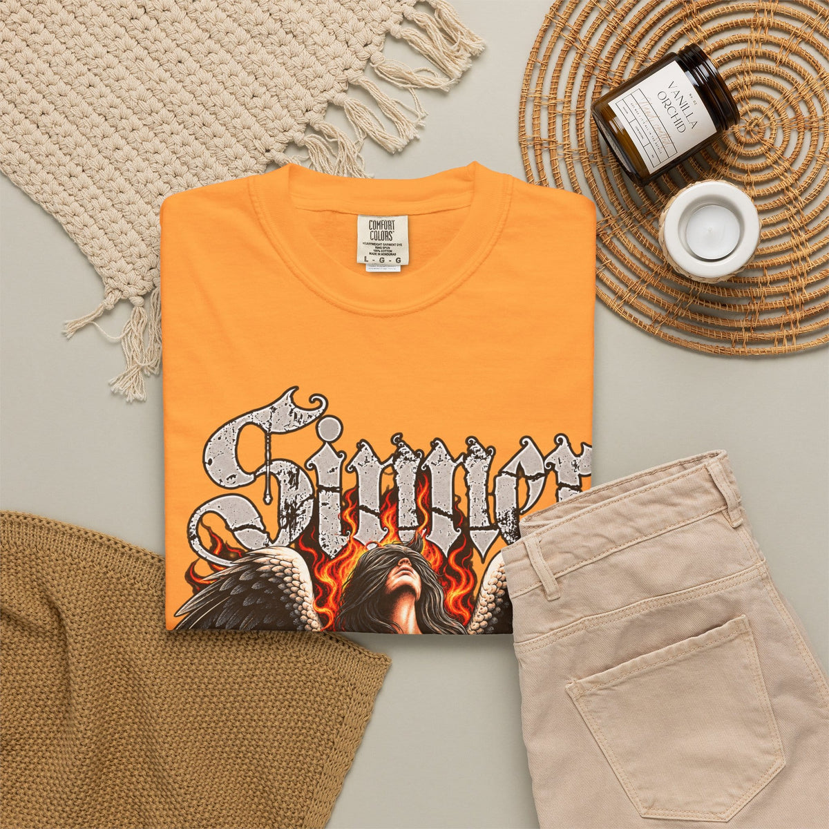Sinner’s Flame Unisex Garment-Dyed T-shirt image 45