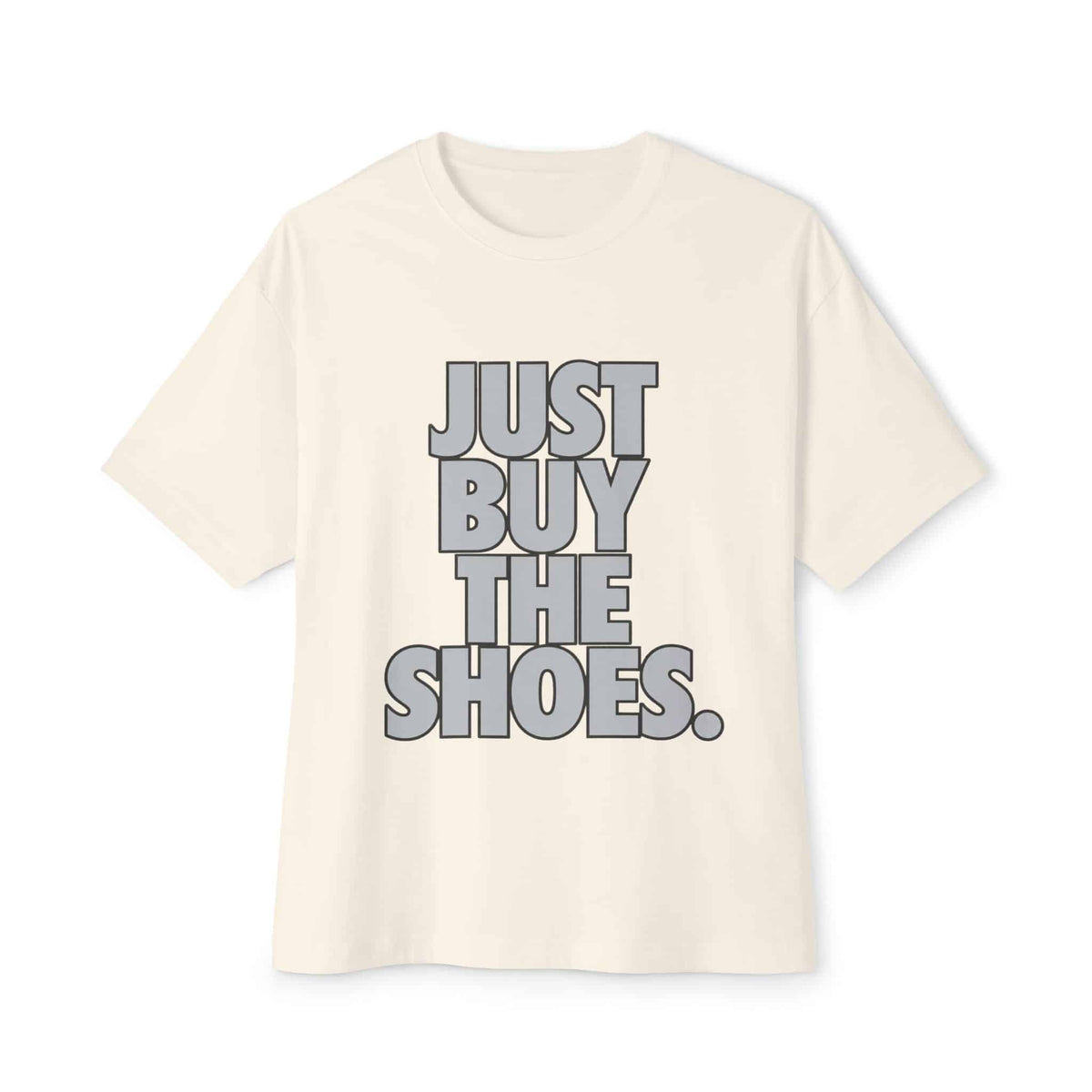 Graphic Print Unisex Oversized Boxy Tee – POD0033 - Natural, 2XL image