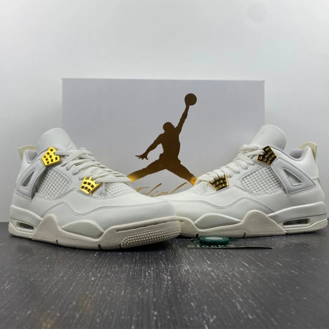 AJ 4 Sail Metallic Gold Shoes Sneakers - nk0003549 image 13
