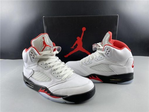 AJ 5 Fire Red Silver Tongue (2020) Shoes Sneakers - nk0000787 image 11