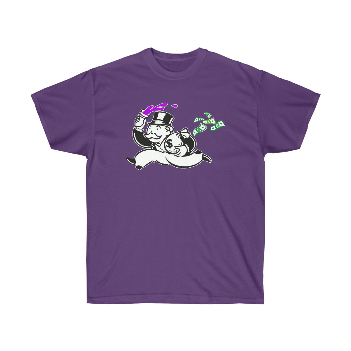Mane Long Money Men T-Shirt - Purple, L image