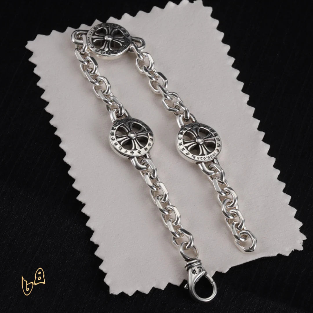 CH Cross Flower Chain Bracelet - CH0081 image 6