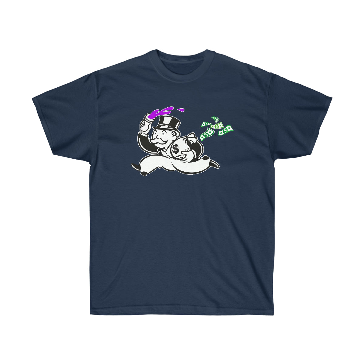 Mane Long Money Men T-Shirt - Navy, 4XL image