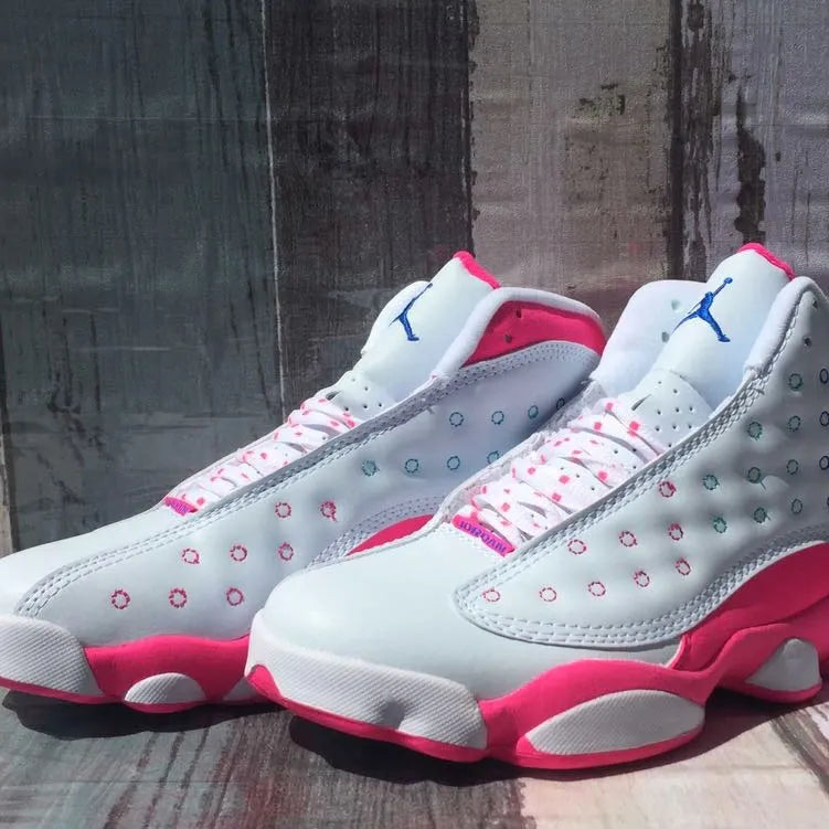 AJ 13 White Pink Blue Shoes Sneakers - nk0001595 image 11