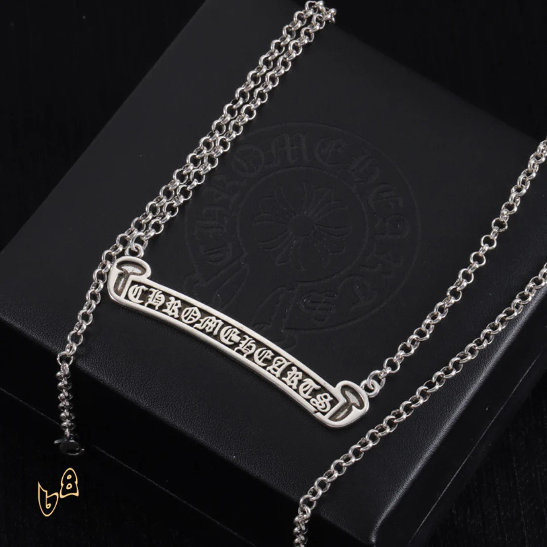 CH Scroll Label Chain Necklace - CH0019 image 5