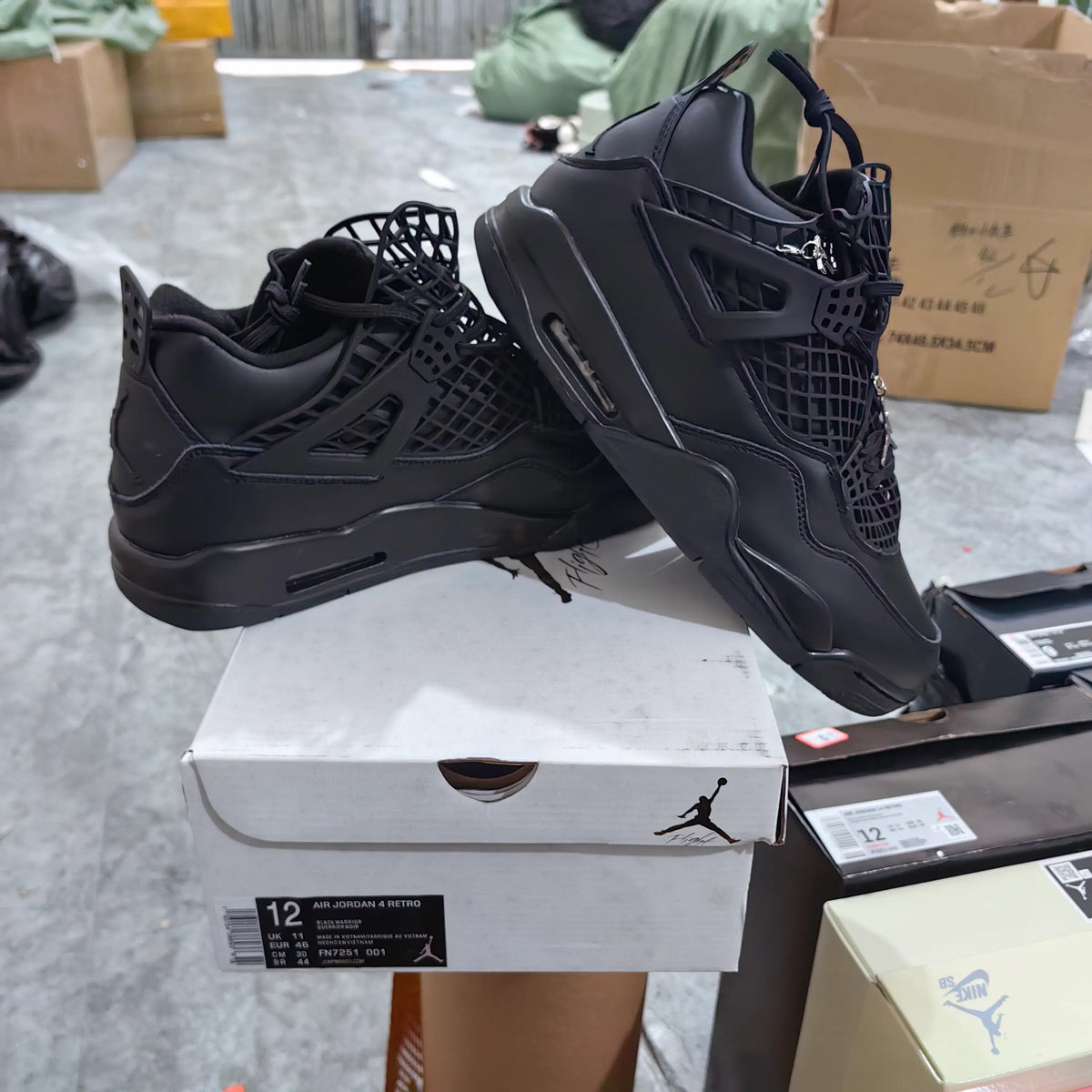 [Premium] AJ 4 NET Black Shoes Sneakers - nk0004084 image 12