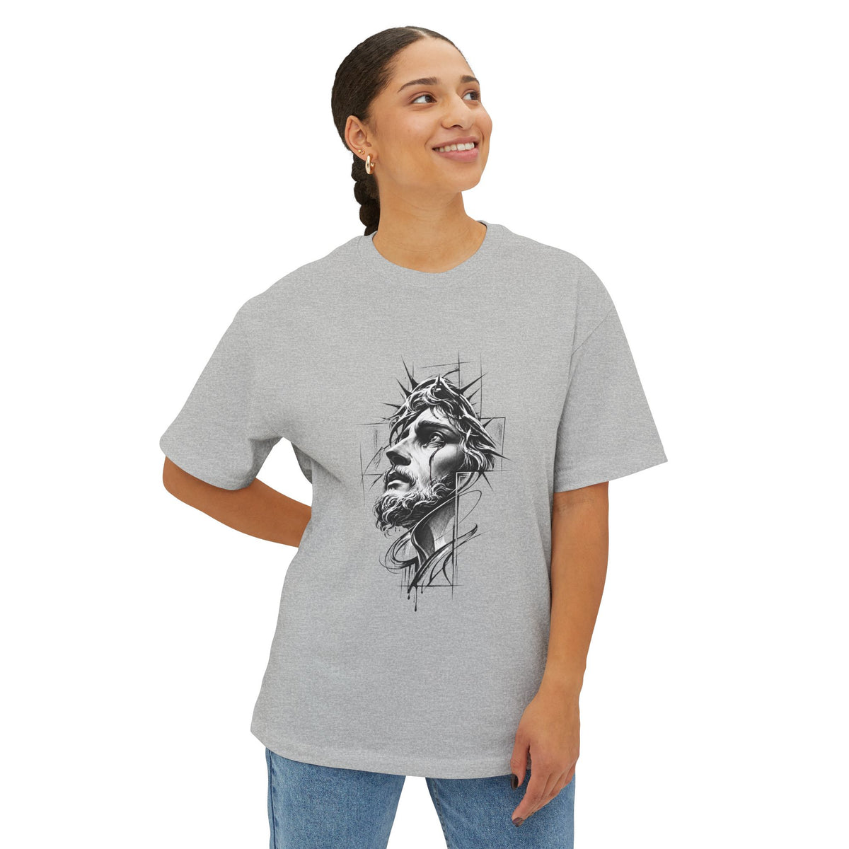 Crown of Faith 1 Unisex Oversized Boxy Tee image 26