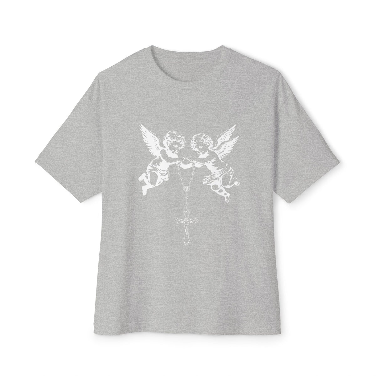 Heavenly Guardians Unisex Oversized Boxy Tee - Athletic Heather, M image