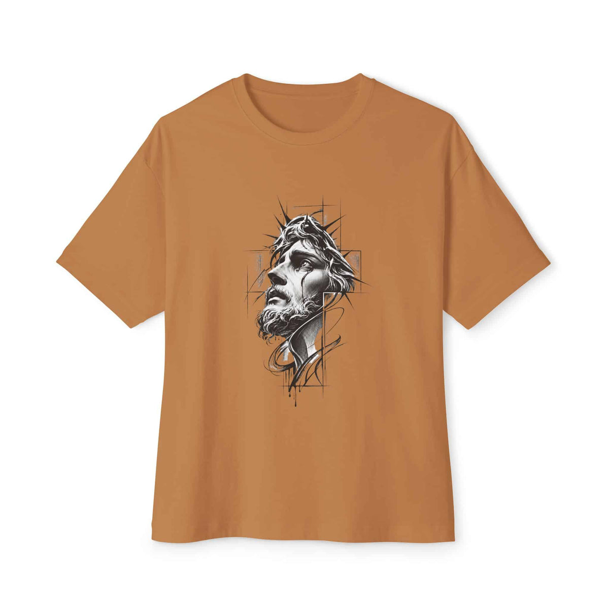 Crown of Faith 1 Unisex Oversized Boxy Tee - Toast, XL image