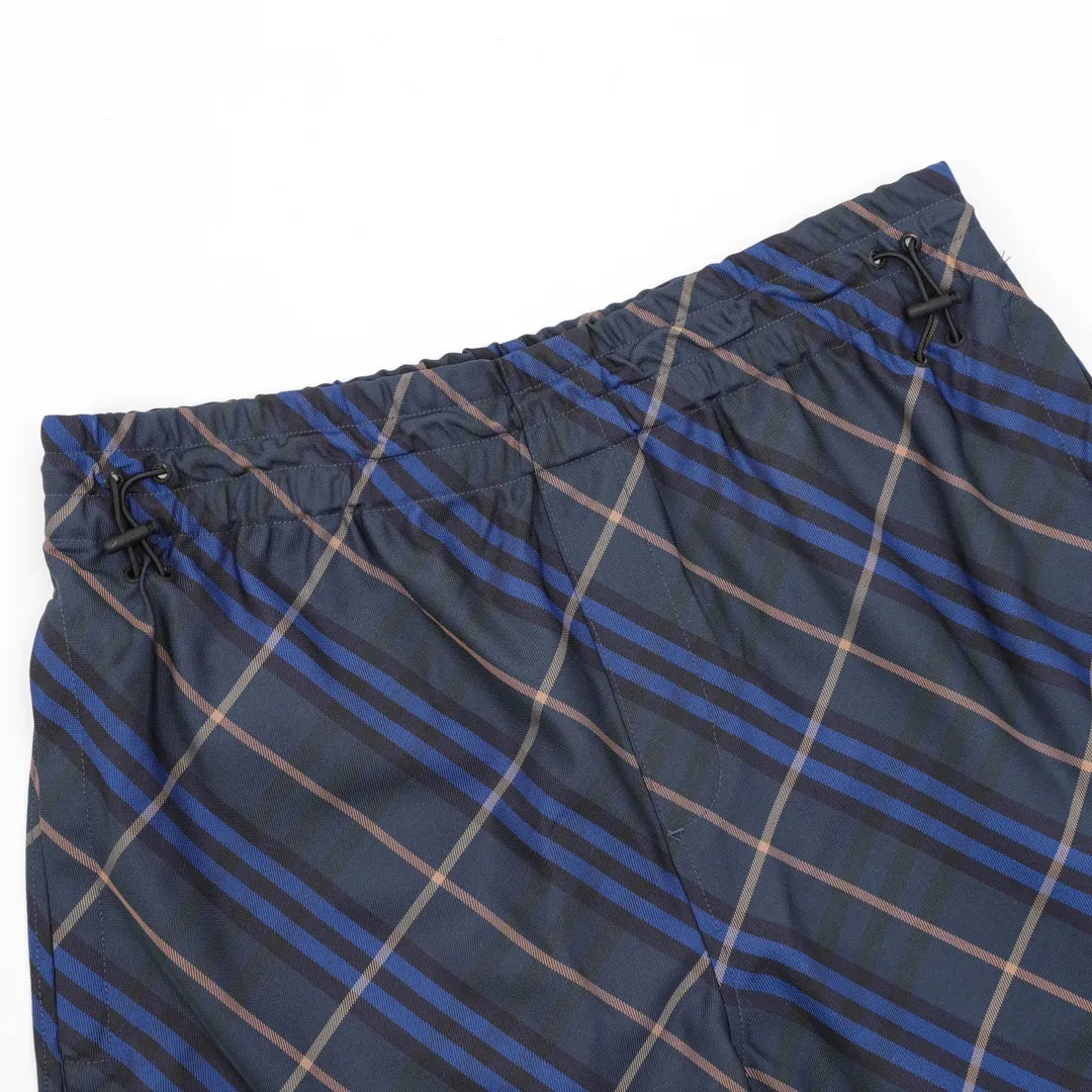 BUR Archive Check Knight Motif Shorts in Navy - 379 - bbr0000379 image 5