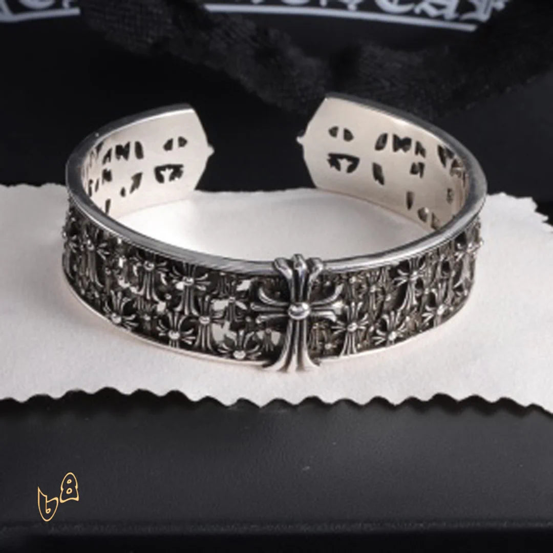 CH Chunky Cross Link Cuff Bracelet - CH0080 image 1